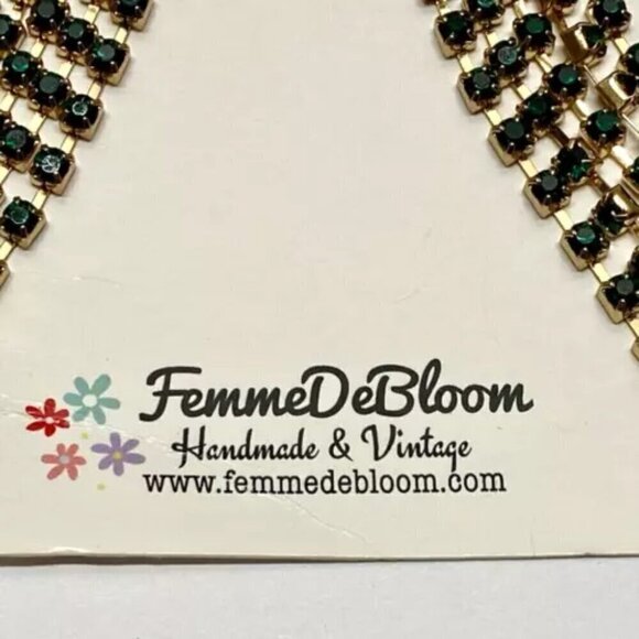 FemmeDeBloom Shooting/Falling Star Burst Multicolor Beaded Fashion Earrings 4" - Picture 3 of 6